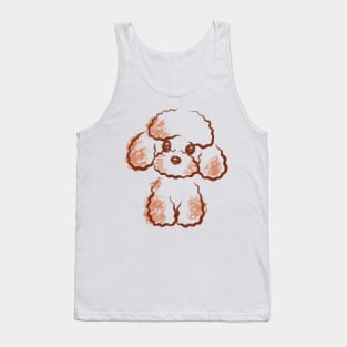 Simple brush doodle of a poodle Tank Top